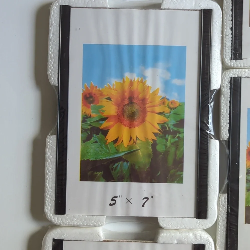 Frames 5 Plastic Magnetic 3 Qty 4” x 6” Photos 2 Qty 5” x 7” Photos New Sealed